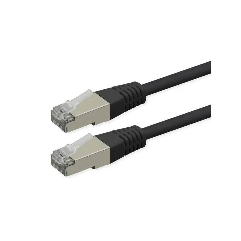 Cavo di rete ROLINE S/FTP Cat6 0,5 m Nero PoE - immagine 1