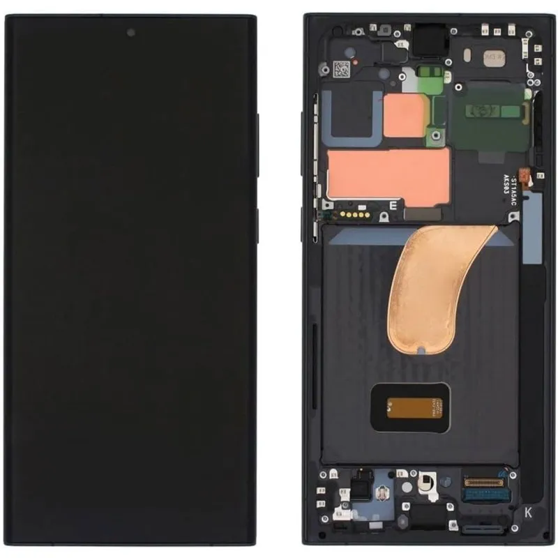 Schermo Samsung S23 Ultra Originale con Telaio Assemblato Nero - immagine 1