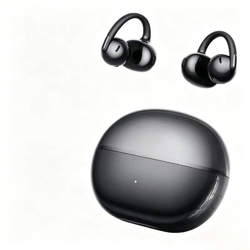 Auricolari Bluetooth wireless con clip, design aperto, microfono, IP67, nero - immagine 1