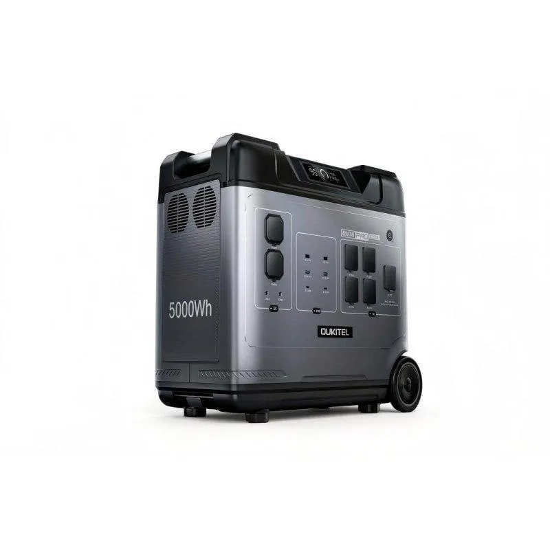 Stazione di energia Oukitel P5000e Pro 5120Wh 5 porte AC/DC/USB Batteria LiFePO4 WiFi Bluetooth UPS - immagine 1
