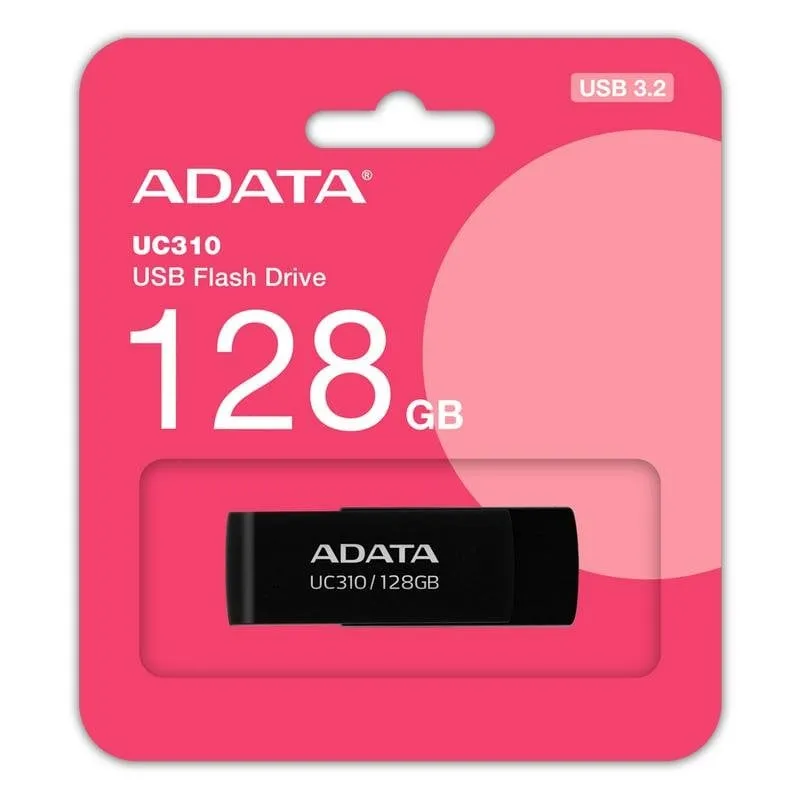 Chiavetta USB ADATA UC310 128 GB USB-A 3.2 Gen 1 Nera Girevole - immagine 1