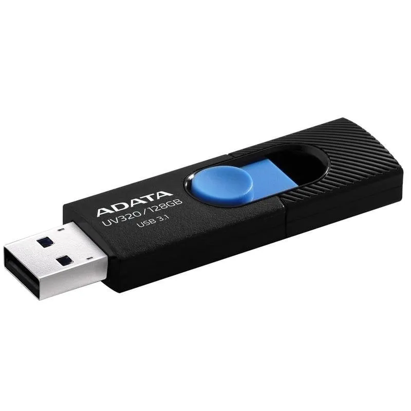 Chiavetta USB ADATA UV320 128 GB USB-A 3.2 Gen 1 scorrevole nero blu - immagine 1