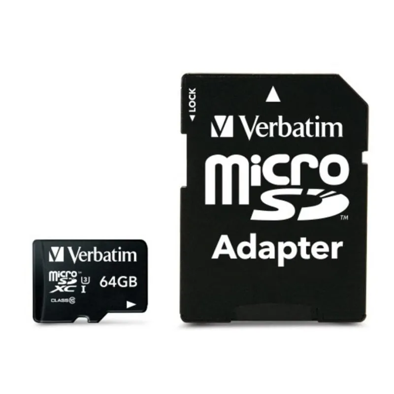 Scheda di memoria Verbatim Pro 64 GB microSDXC UHS Classe 10 - immagine 1