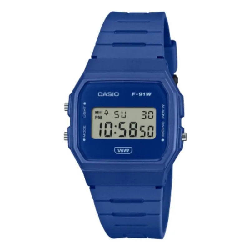 Orologio Casio F-91WB-2A1 Digitale Blu Resina - immagine 1