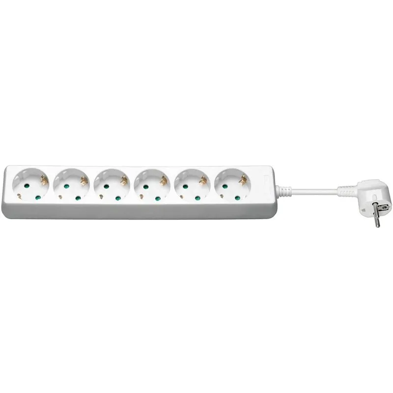 Multipresa goobay 6 prese con protezione bambini e cavo 3 m bianco - immagine 1