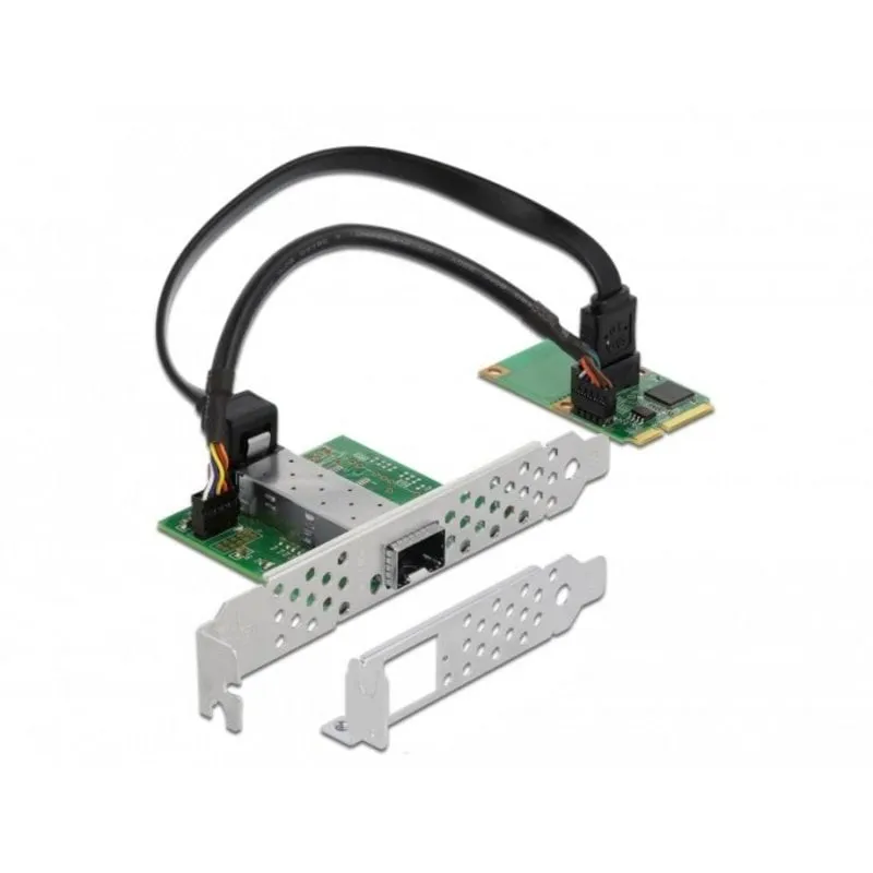 Scheda di Rete DeLOCK 95267 Mini PCI Express SFP 1 Gbps Profilo Basso Opzionale - immagine 1