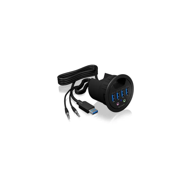 Hub ICY BOX 4 porte USB 3.2 Gen 1 5 Gbps modello IB-HUB1403A nero - immagine 1