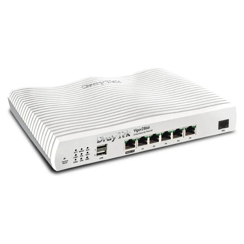 Router DrayTek Vigor 2866 G.fast Ethernet Gigabit 1 Gbps USB 2.0 - immagine 1