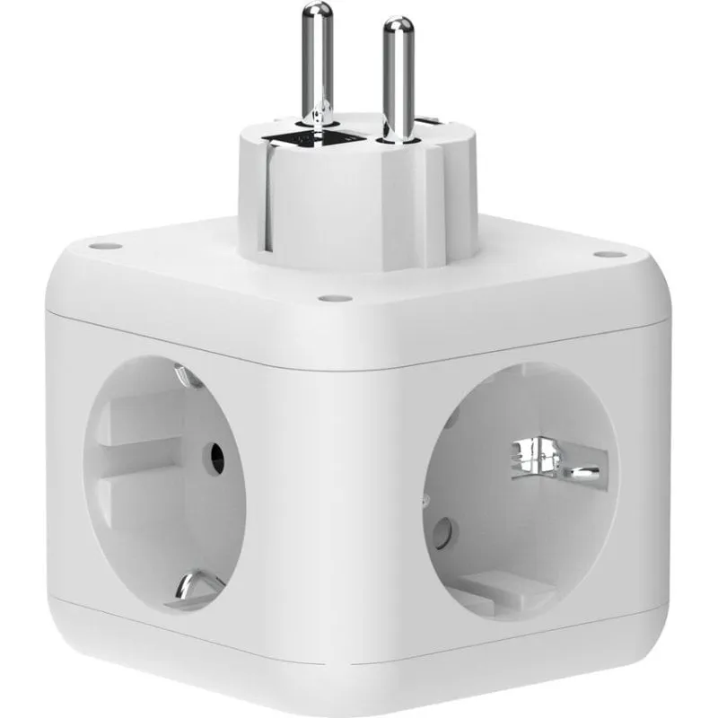 Multipresa DCU Tecnologic 3 prese 3 USB-A 1 USB-C con protezione e interruttore - immagine 1
