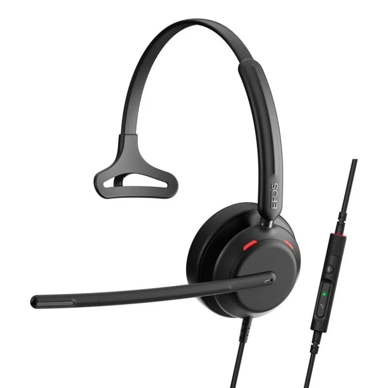 Cuffie EPOS IMPACT 730 cablate USB-C con adattatore USB-A per chiamate e musica nero - immagine 1