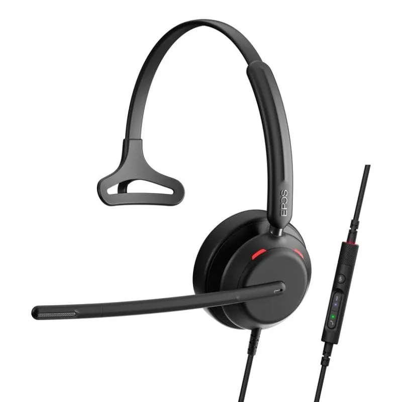 Cuffie EPOS IMPACT 730T cablate USB-C e USB-A per chiamate e musica nere - immagine 1