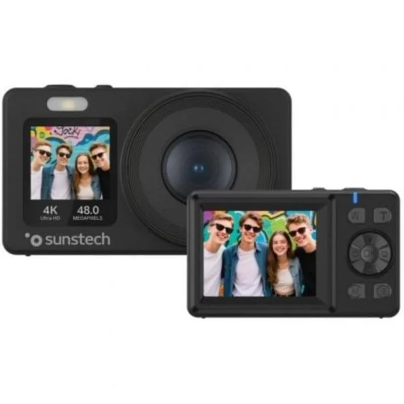 Fotocamera Compatta Sunstech DCAM4825 48MP Zoom 18x USB-C Nera - immagine 1