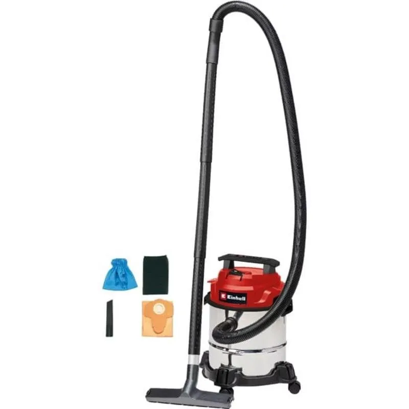 Aspirapolvere Industriale Einhell TC-VC 1812/1 S 1250W 12L Rosso Acciaio - immagine 1