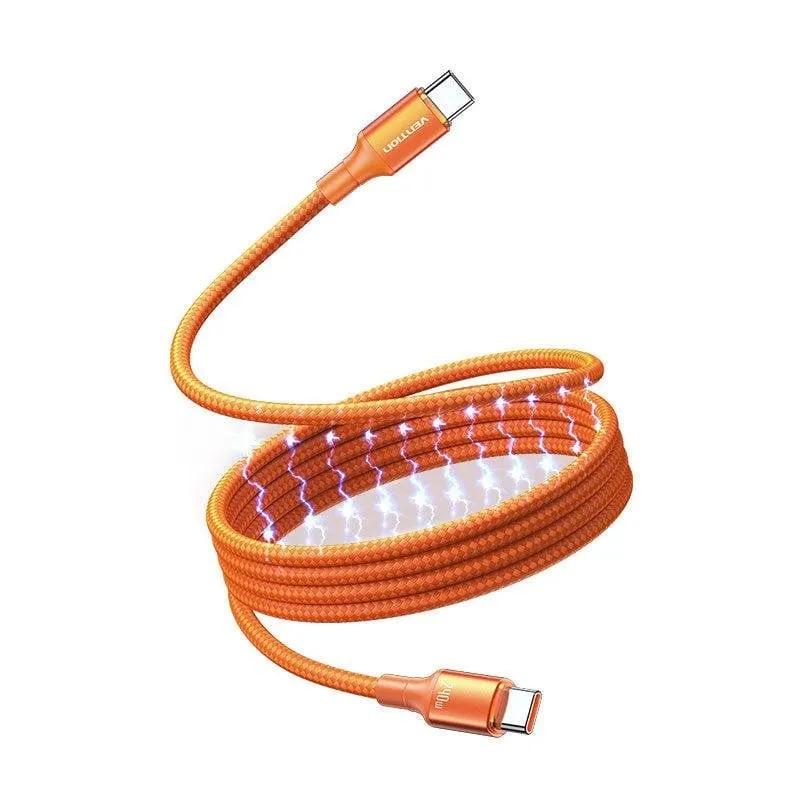 Cavo Magnetico USB-C Vention TSAOF 240W 1m Arancione - immagine 1