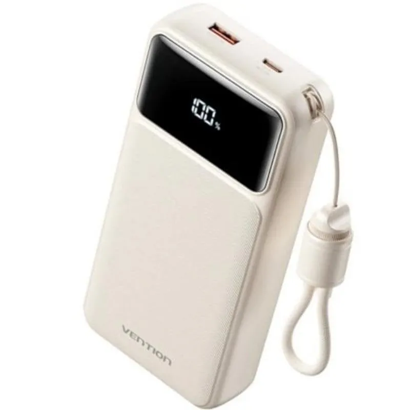Powerbank Vention XGY40 20000mAh USB-C 22.5W Bianco - immagine 1