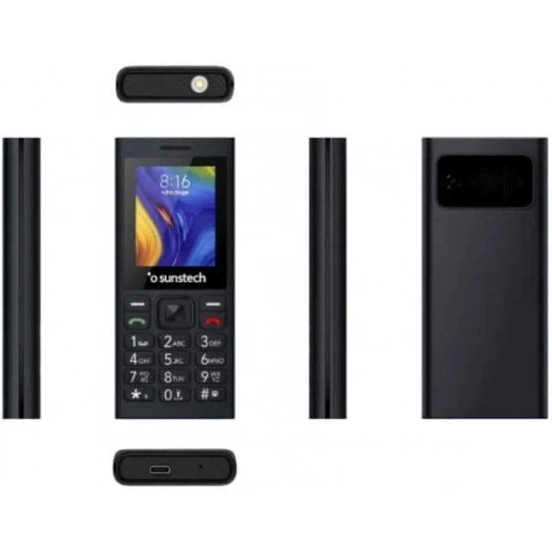 Sunstech CEL5 4G 2.4" Dual SIM Fotocamera Torcia Nero - immagine 1