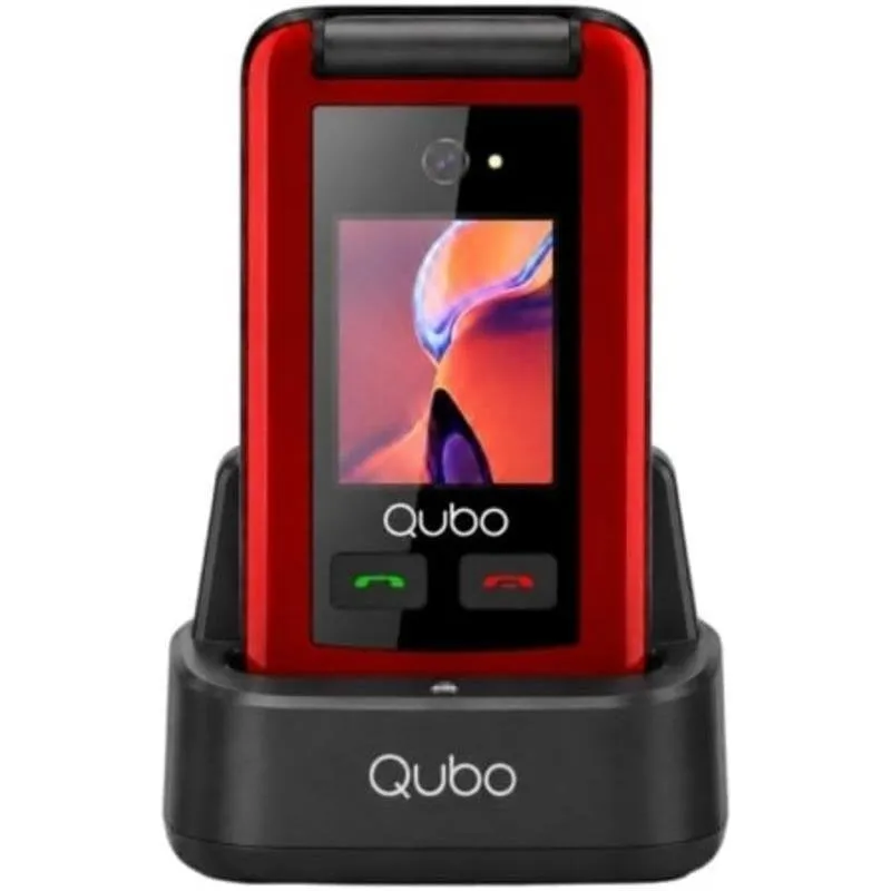 Qubo X-247RDC 4G 2,4" Doppio Schermo Pulsante SOS Rosso - immagine 1
