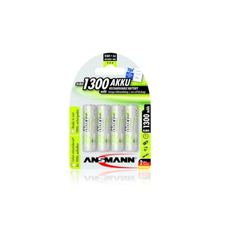 Batteria Ricaricabile Ansmann AA 1300 mAh 4 unità - immagine 1