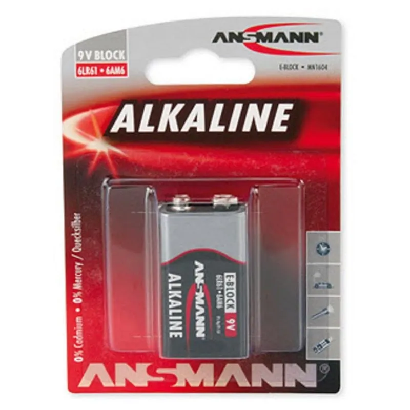 Pila Ansmann 9V E-Block Alcalina - immagine 1
