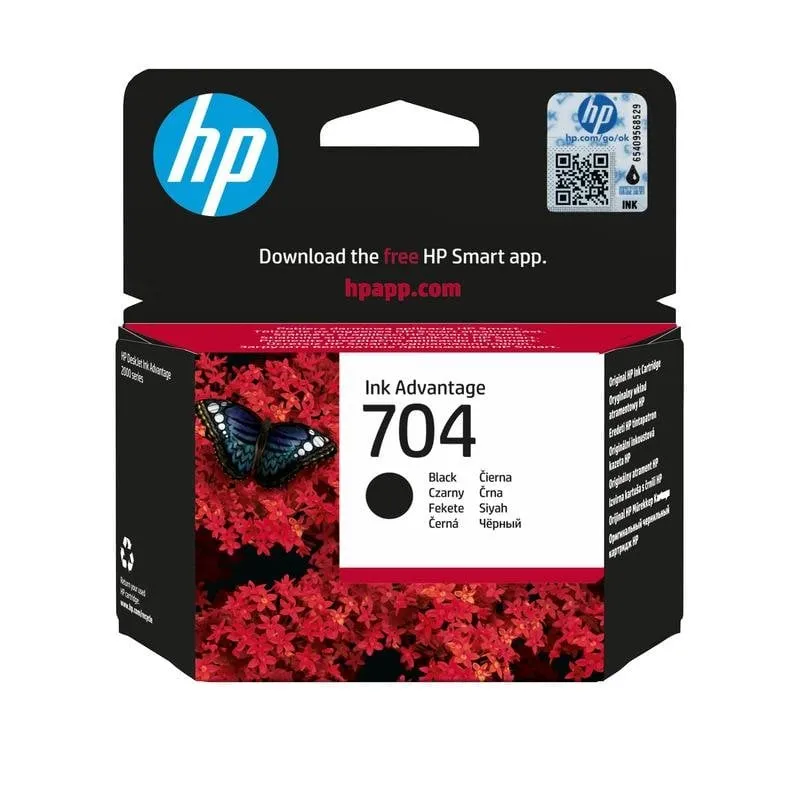 Cartuccia di Inchiostro HP 704 Nero Originale Ink Advantage - immagine 1