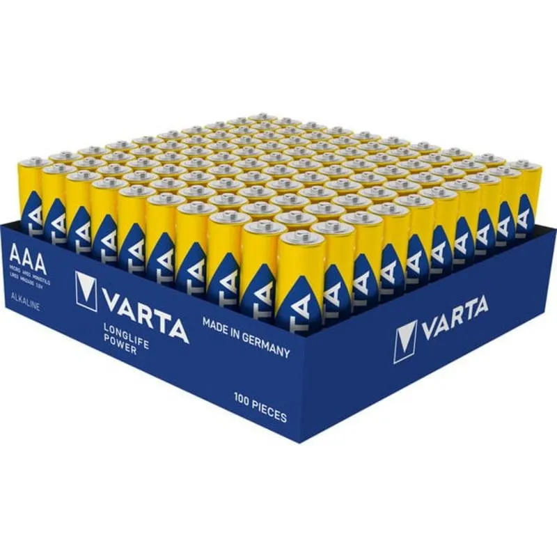 Pila AAA VARTA Longlife Power 1,5V Confezione 100 - immagine 1