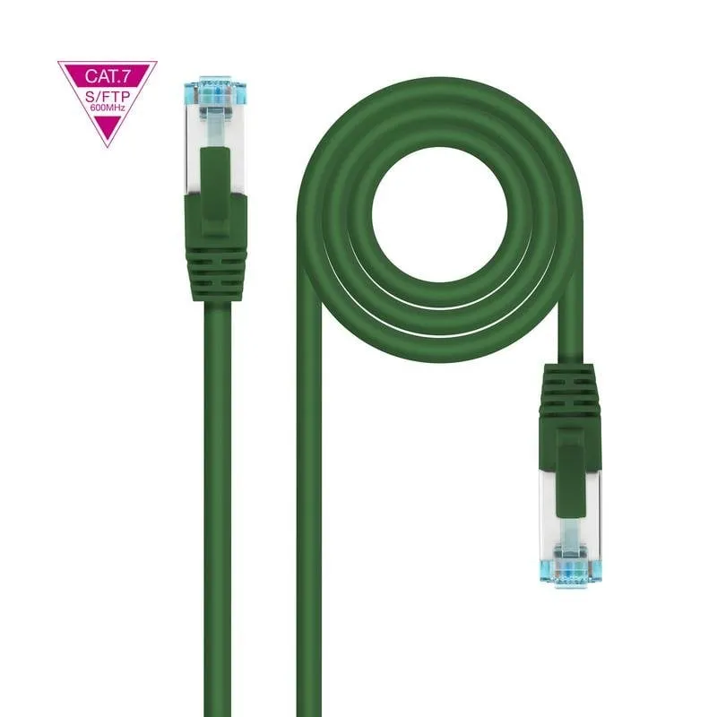 Cavo di Rete Nanocable CAT.7 SFTP LSZH 600MHz AWG26 1m Verde - immagine 1
