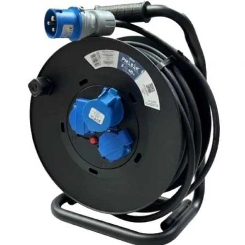 Multipresa Phasak BN 3478 3 prese con protezione e avvolgicavo 40 m - immagine 1