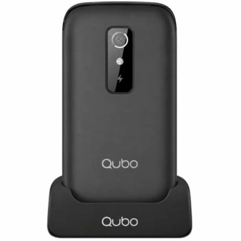 Qubo P-220BKC 4G 2,8" Retroilluminato Dual SIM con Base di Ricarica Nero - immagine 1