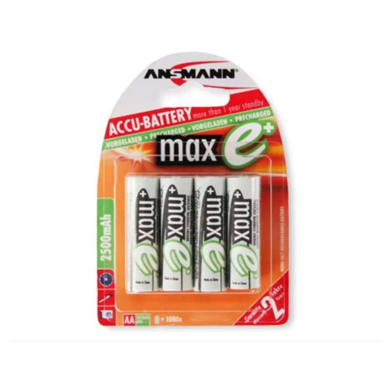 Pila Ricaricabile Ansmann MaxE Plus AA 2500mAh (4 unità) - immagine 1
