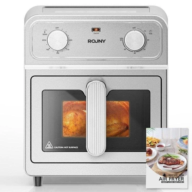 Friggitrice ad Aria Welltin ROUNY 6 L 1700 W Inox 304 Doppia Resistenza con Timer - immagine 1