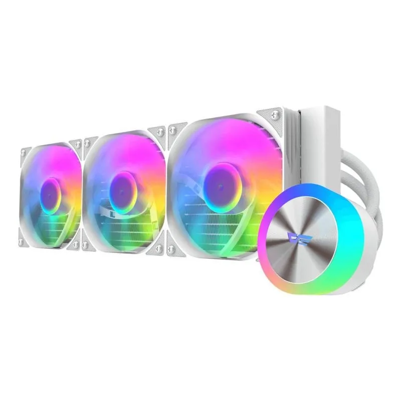 Raffreddamento Liquido Darkflash DG360 360mm 3 Ventole ARGB Bianco - immagine 1