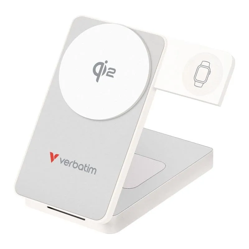 Batteria Esterna Verbatim 10000mAh PD 3.0 Ricarica Wireless 30W Bianco - immagine 1