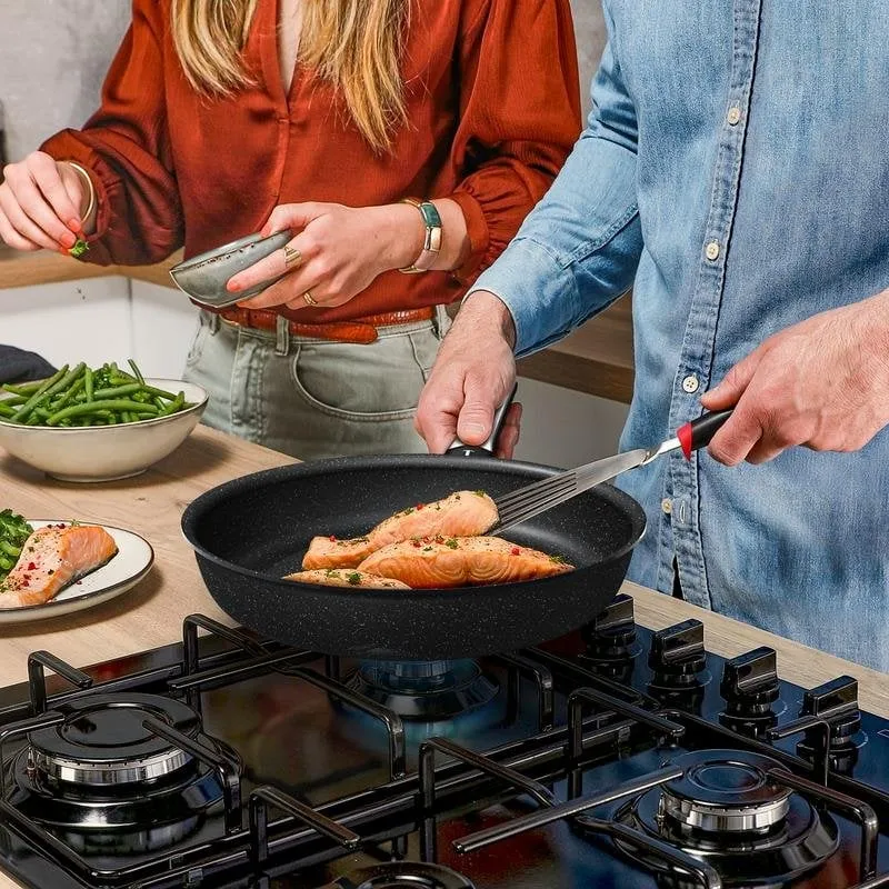 Padella Tefal Expertise+ 28 cm Thermo-Spot Antiaderente Titanio Alluminio - immagine 1