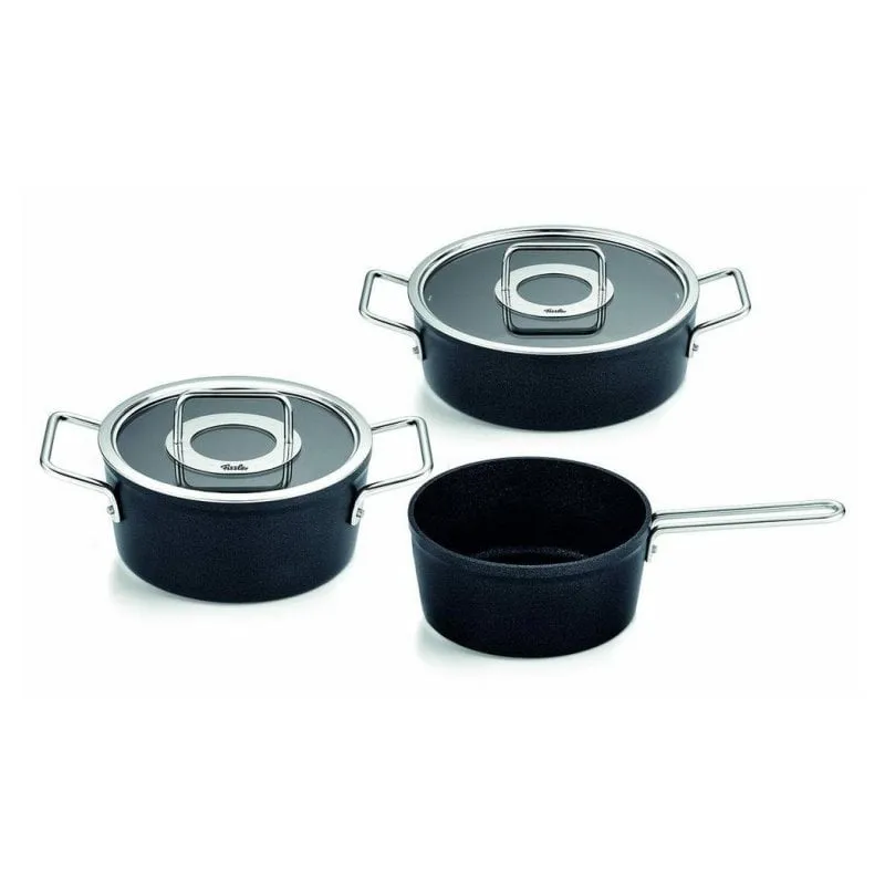 Pentolame Fissler Adamant 3 Pezzi Alluminio Antracite Induzione - immagine 1