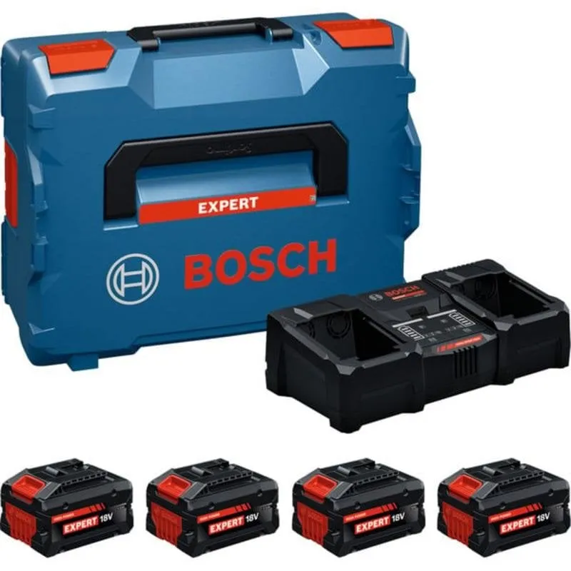 Kit Caricatore Bosch Expert EXAL18V2-320 + 2 Batterie AMPShare 18V - immagine 1