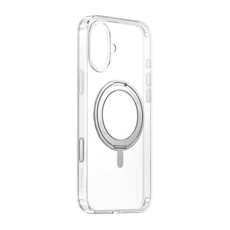 Custodia Baseus SkyRing 360° magnetica trasparente con supporto per iPhone 16 - immagine 1