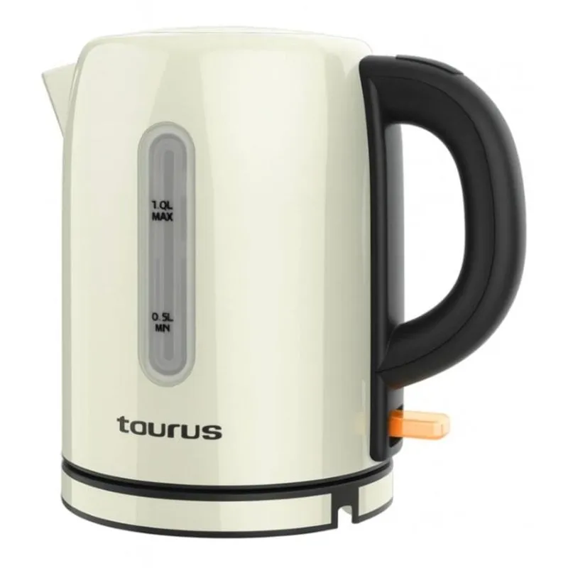Bollitore Elettrico Taurus VINTAGE COMPACT 1L 2400W Crema Acciaio Inox Senza Filo - immagine 1