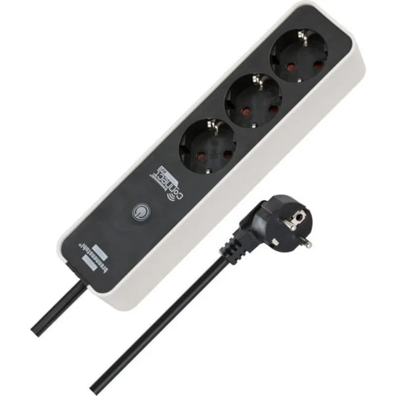 Multipresa Brennenstuhl Connect Ecolor WiFi 3 prese con controllo intelligente e protezione bambini - immagine 1