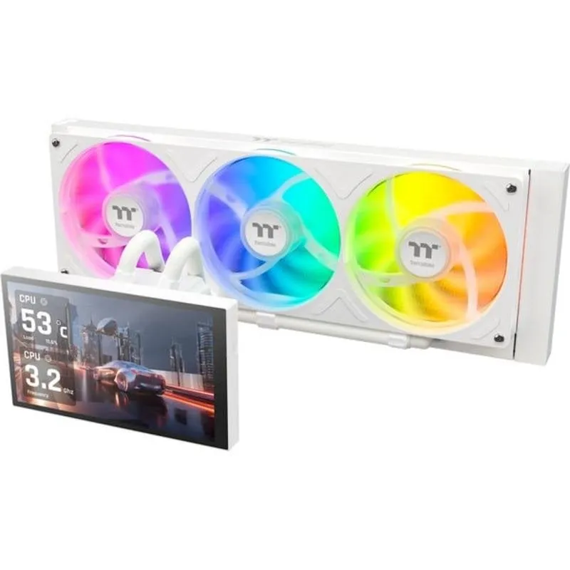 Raffreddamento Liquido Thermaltake ST360 Ultra 360 mm LCD Tre Ventole ARGB Display personalizzabile - immagine 1