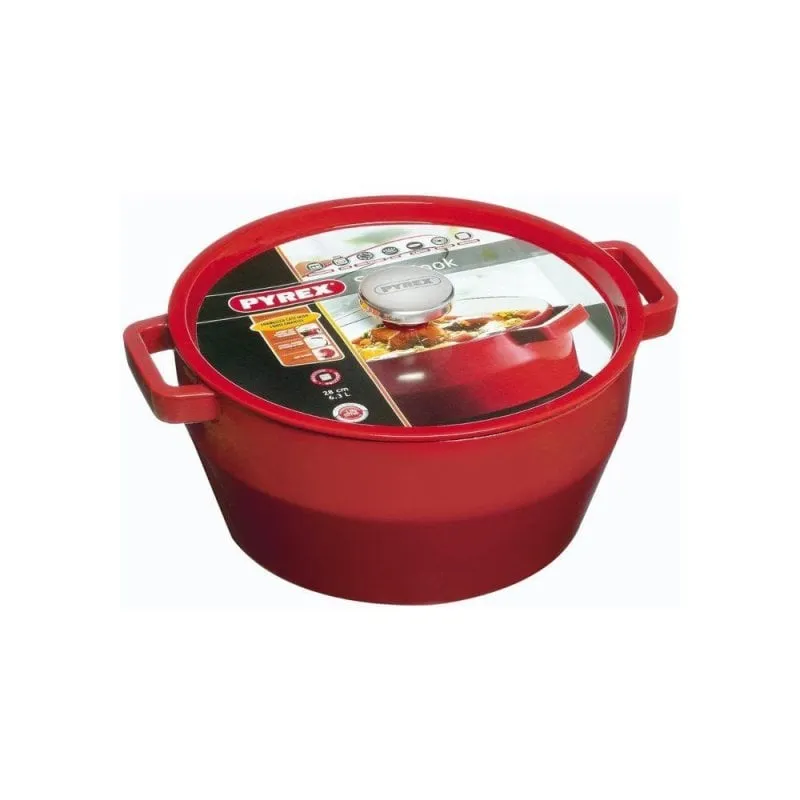 Cocotte Pyrex SlowCook 28 cm 6,3 L Ghisa Smaltata Rossa - immagine 1