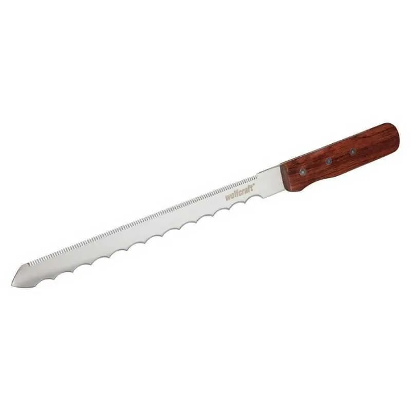 Coltello per isolamento Wolfcraft 4119000 lama inox 275 mm manico legno ergonomico - immagine 1