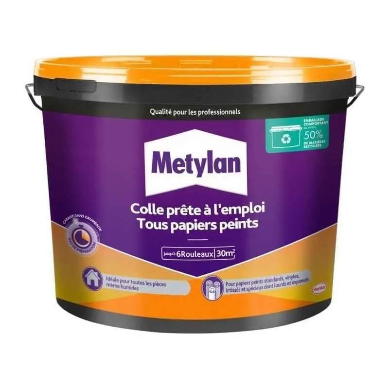Colla per carta da parati Metylan 4,5 kg asciugatura trasparente alta adesione - immagine 1