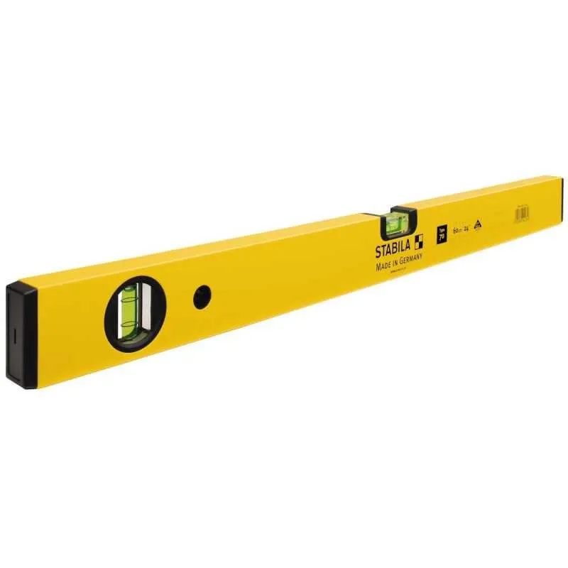 Livella Stabila Type 70 120 cm Precisione 0,5 mm/m Alluminio 2 Fiale Gialla - immagine 1