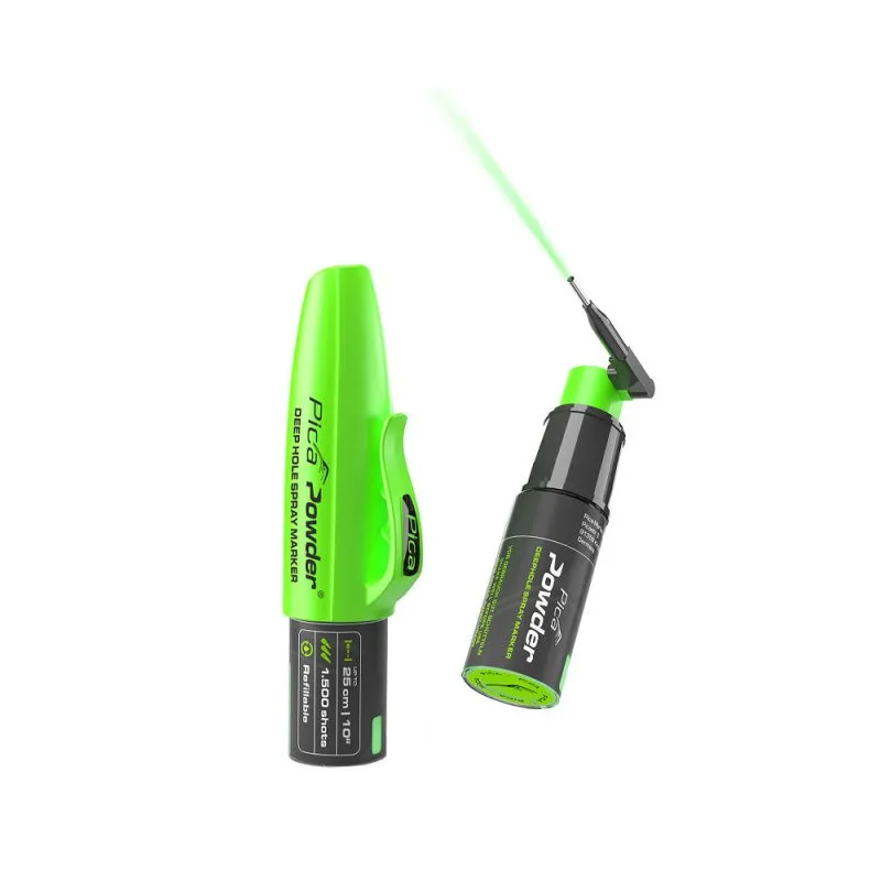 Marcatore Manuale Pica Powder 2020 Polvere Verde Fluorescente Ugello 360° - immagine 1