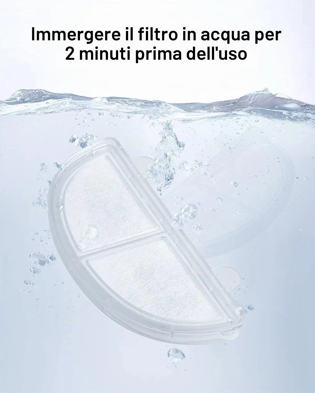 HomeRunPet Filtri per Fontana, 3 Pezzi, Filtro di Ricambio per Fontana per Cani e Gatti, Bianco - immagine 4