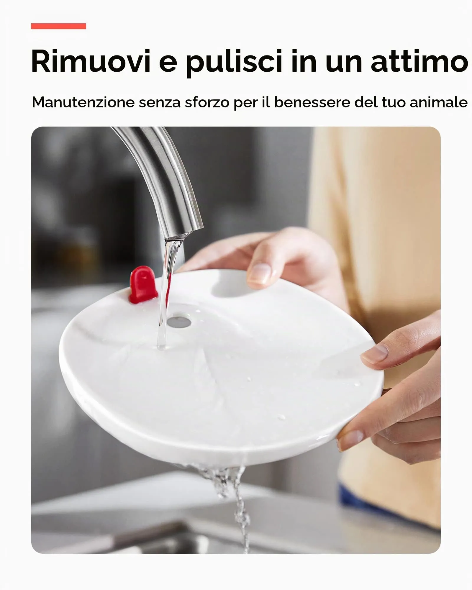 Homerunpet Fontanella per Gatti con Vassoio in Porcellana e Pompa Autopulente Senza Fili, Ultra Silenziosa Fontana per gatti e Cani, Facile da Pulire e da Montare, Luce LED Intelligente, 2L - immagine 6