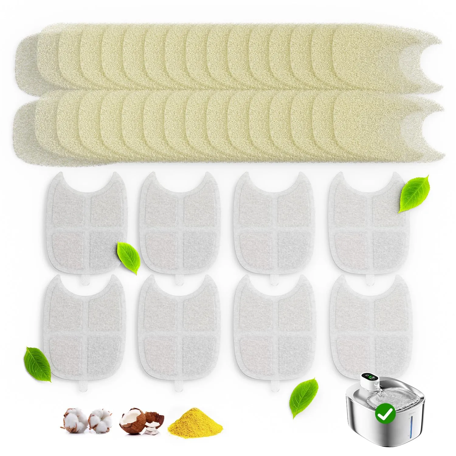 8 Pack Filtri per APETDOLA 4L Cordless Fontanella per Gatti in Acciaio Inossidabile con Multi-filtrazione, Filtro per Fontana per Gatti con Batteria e Sensore di Movimento-FS10Pro - immagine 8