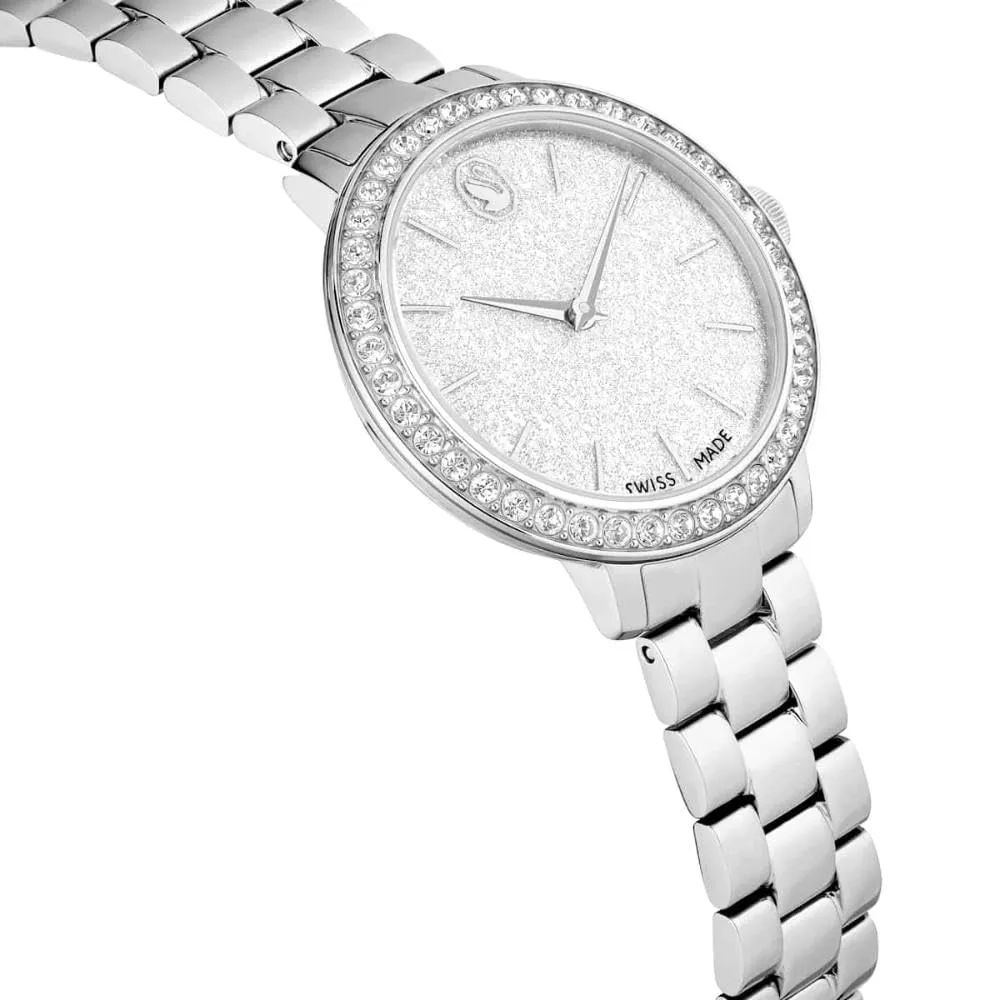 Swarovski Matrix 3-Link Orologio, con Cristalli, Swiss Made, Meccanismo al Quarzo, Impermeabile Fino a 50 m, Finitura in Acciaio Inossidabile, 30 x 30 mm, 7 mm, 12,5-19 cm, 1,2 cm - immagine 5