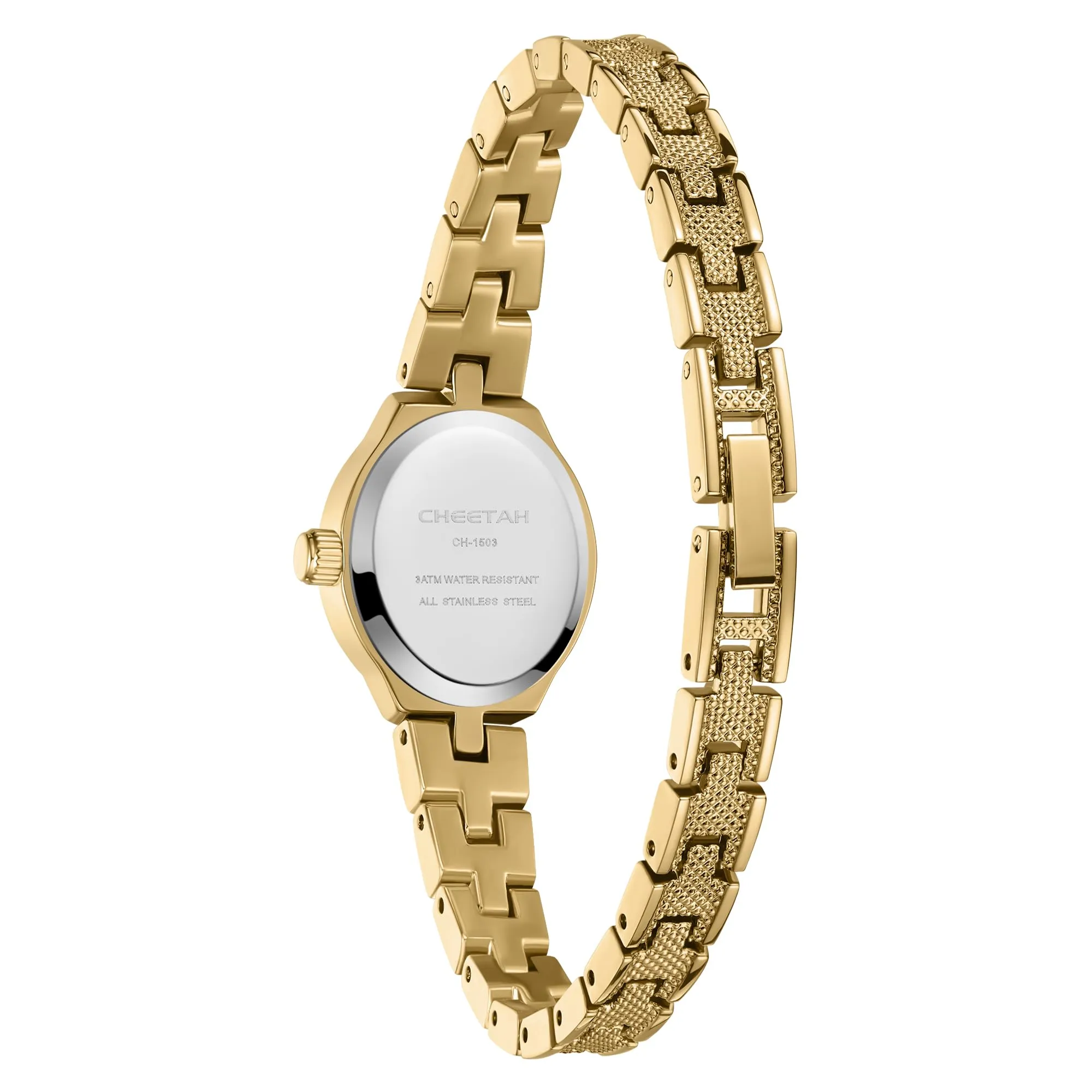 CHEETAH Orologio Donna Dorato Piccolo: Orologio Vintage Ovale al Quarzo con Bracciale Classico in Acciaio Inossidabile, Impermeabile 3 ATM - immagine 2