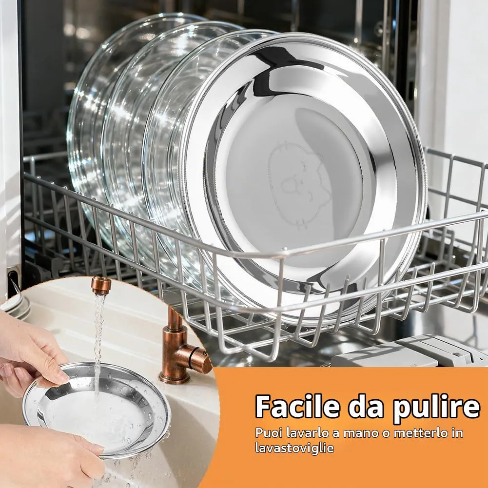 OSDUE 6 pezzi Ciotole per Gatti in Acciaio Inos, 14CM, Lgienica Durevole - immagine 6